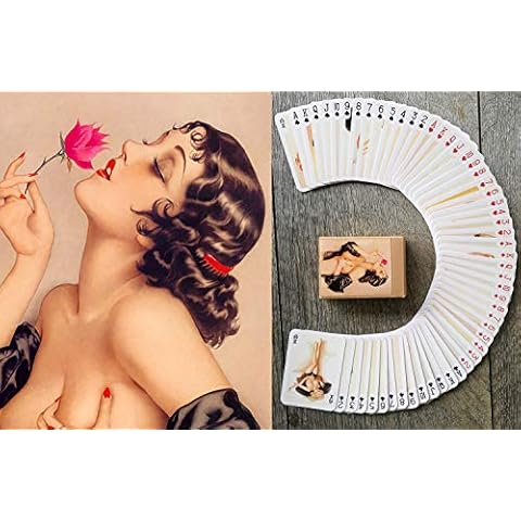 Pinup Girls Playing Cards (Poker Deck 54 Cards All Different) Vintage Retro Classic Pin Up Girls by Alberto Vargas Cover
