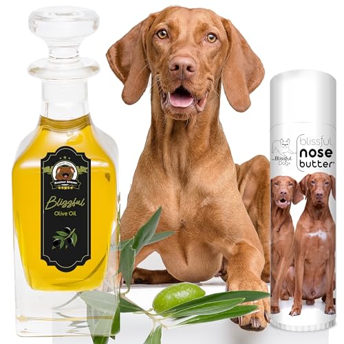 Image of The Blissful Dog Vizsla Nose Butter for Dry, Cracked Skin, Lick-Safe Dog Nose Balm with Moisturizing Shea Butter, Almond, Olive, and Essential Oils, Pet Supplies, Uncented, 0.50 oz.