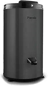 Panda 3200 RPM Portable Spin Dryer – 22lbs Capacity, Stainless Steel Drum & Outer Case, 110V – Sleek Dark Gray