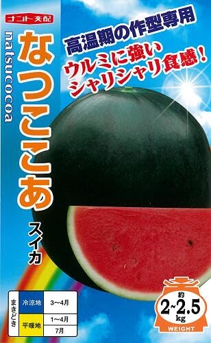 ※新種11月以降入荷予定〈小袋〉小玉スイカ種【 なつここあ 】ナント種苗 - Generic - 商品画像