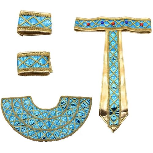 Zghhc 1 Ensemble D'accessoires De Costume D'egypte Pharaon Antique, Roi Égyptien, Reine Cléopâtre Égyptienne, Accessoires De Costume De Prêtre, Vêtements De Cosplay pour Hommes Femmes, Costumes De