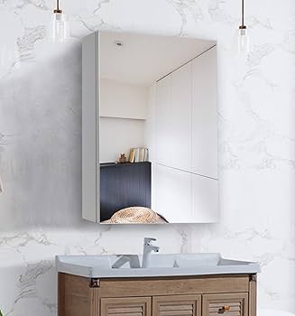 ミラーキャビネット キャビネット 50x60CM ホワイトオーク 洗面鏡 浴室鏡 Amazon.co.jp: mirahope ミラーキャビネット キャビネット