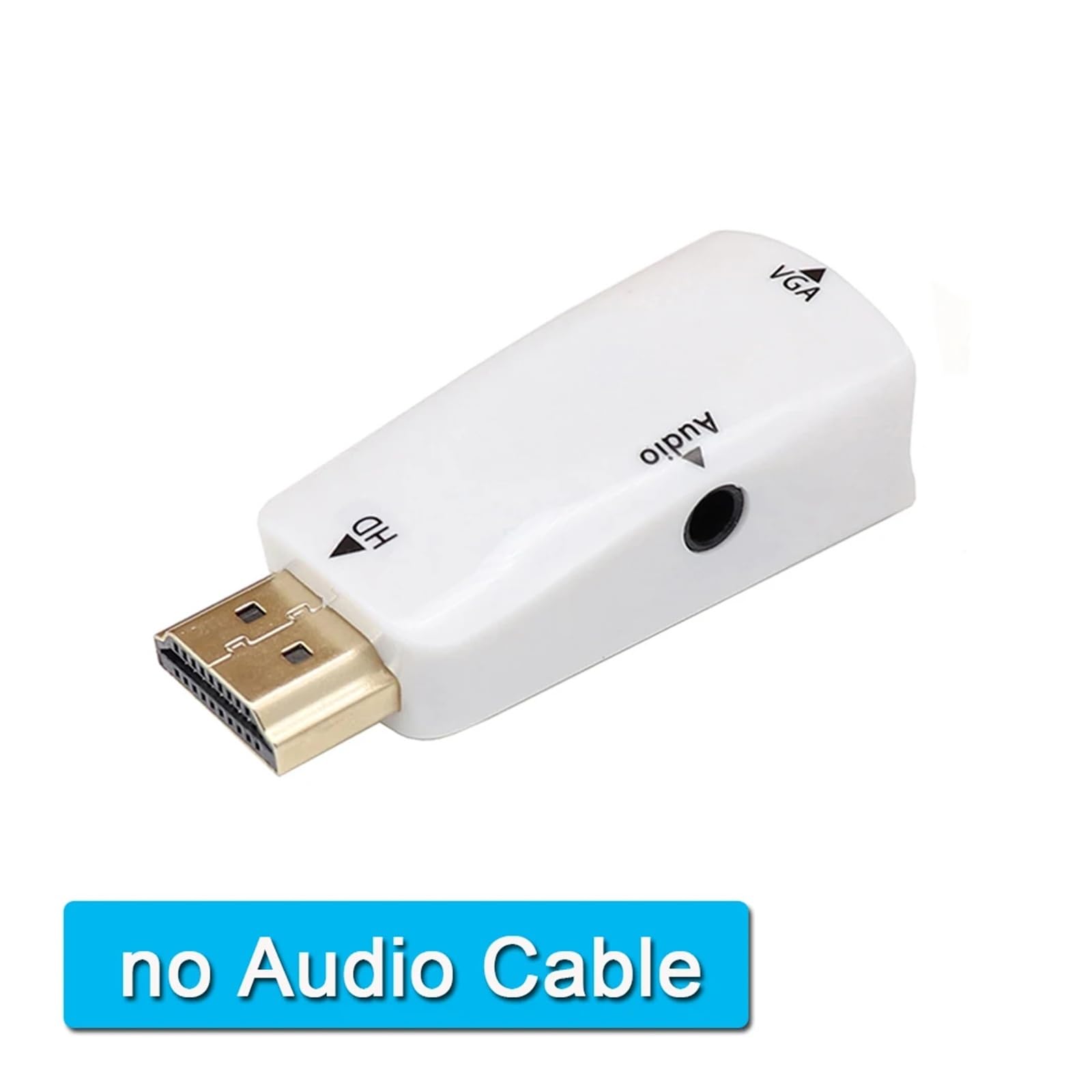 Adaptateur HDMI Vers VGA Avec Câble Audio (1080P) Fonctionne For Ordinateur Portable/boîtier TV/projecteur(White no Cable)