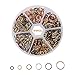 Produktbild 970 Stück Biegeringe Offene Spaltringe Binderinge für Schmuckherstellung, kleine Anhänger, Schlüsselanhänger, DIY-Werkzeug 4 mm, 5 mm, 6 mm, 7 mm, 8 mm, 10 mm,
