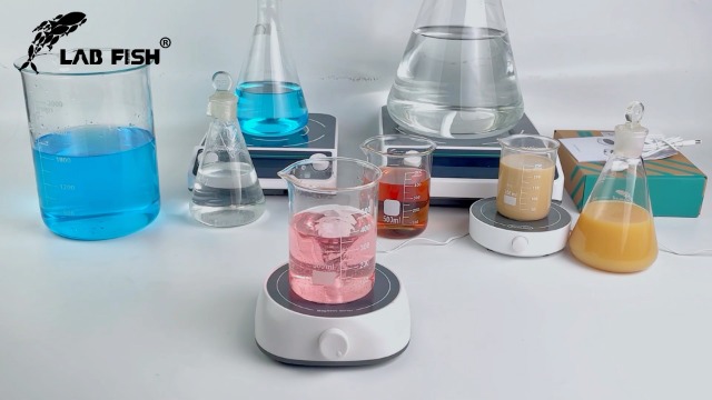Image of LAB FISH MS5 Digital Magnetic Stirrer Mixer | 2000RPM, 3000ml capacity, includes stir bar, compact design for lab & homebrew mixing