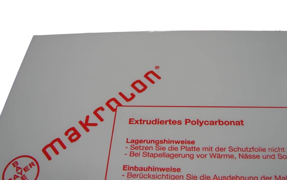 Scheibe transparent aus Polycarbonat Kompakt, 2050 x 1250 x 0,75 mm
