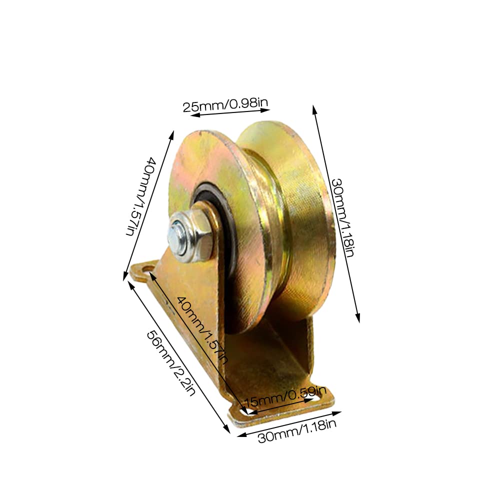 CEEYSEE 4x Umlenkrolle V-Nut – 31 Mm Durchmesser, Verzinkter Stahl, Tragkraft 210 Kg, Für Seile Und Tore