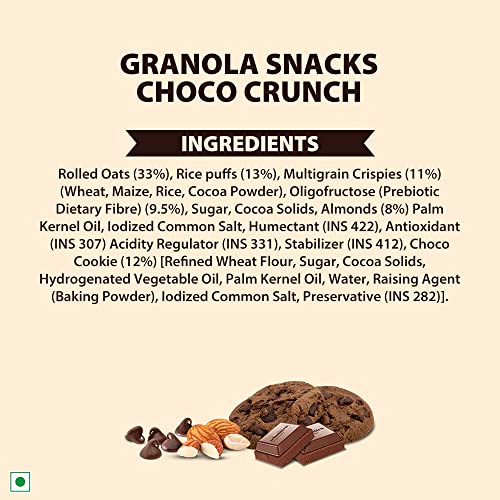 Schmitten Chocolate Granola Muesli for Morning Breakfast – High Protein & Fiber, | Quick Energy Source, Ideal for Post-Gym Snack, School Kids & Office Employees, Healthy Lifestyle Choice, Choco Crunch Flavor, 250g