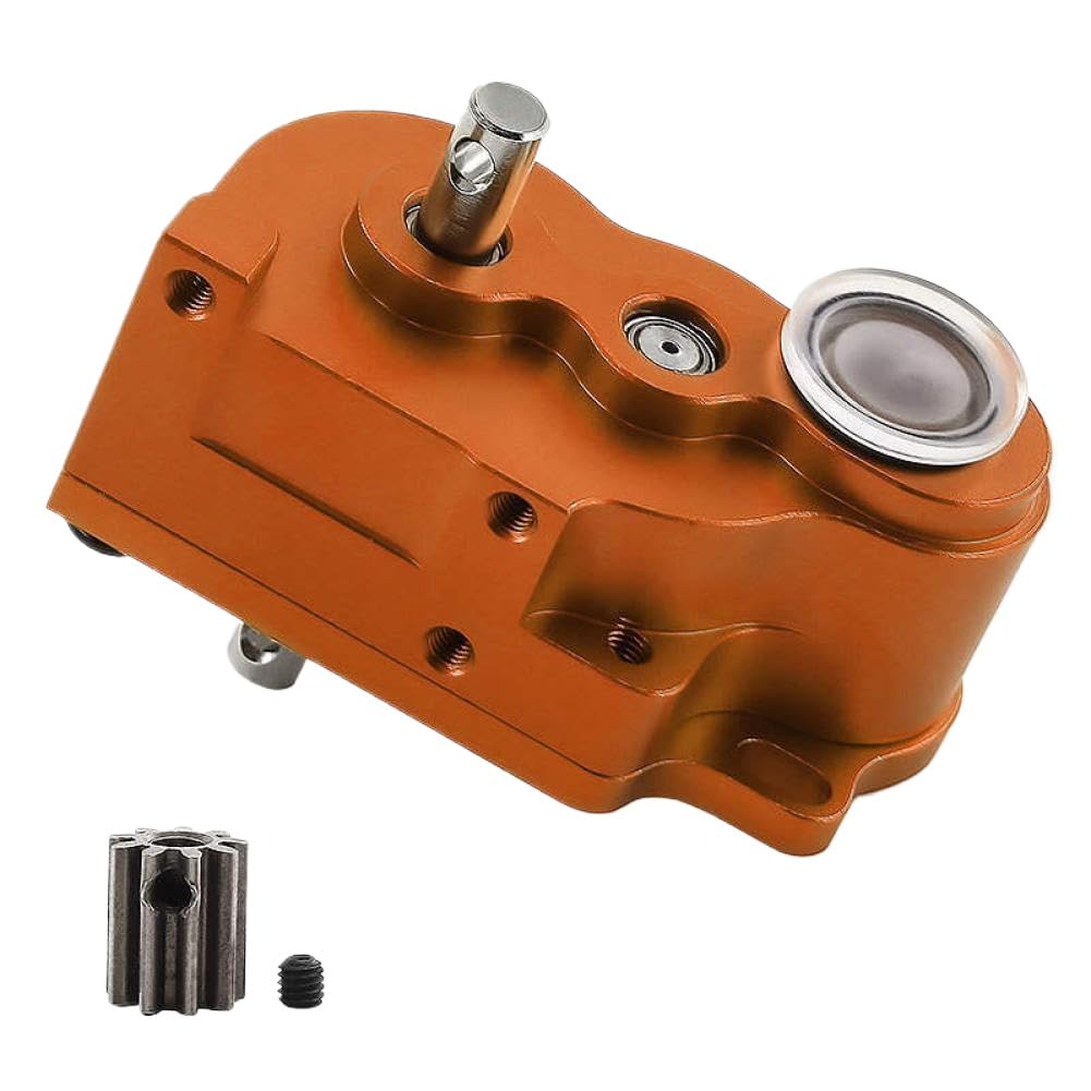 Caja de Cambios de transmisión de Aluminio para II III 1/10 Crawler, Centro de Gravedad bajo, Engranaje de chasis de Metal Ligero B, Compatible con(Orange)