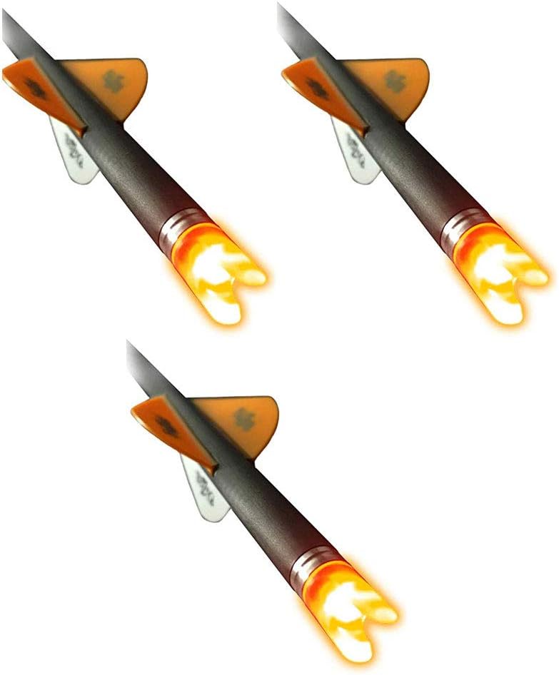 Ravin R135 Lighted Replacement Nocks 3-Pack - LED Illuminated Orange Nocks with Built-in Lithium Battery - for Ravin Crossbow Bolts (Except R500/R470/R18)