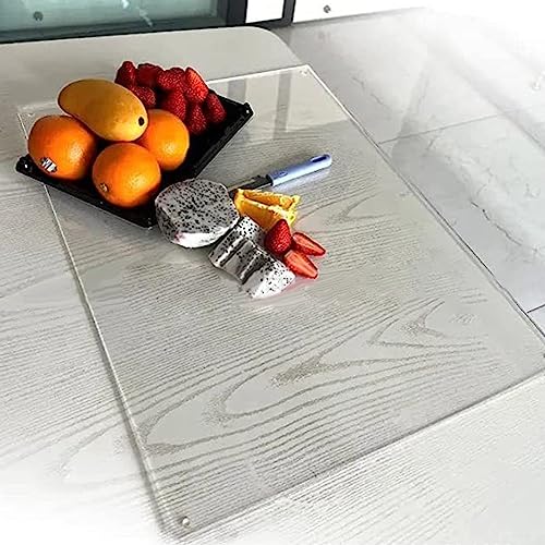 Tablas de cortar acrílicas, tabla de cortar, accesorios de cocina, tabla de cortar acrílica transparente, 45 x 35 cm