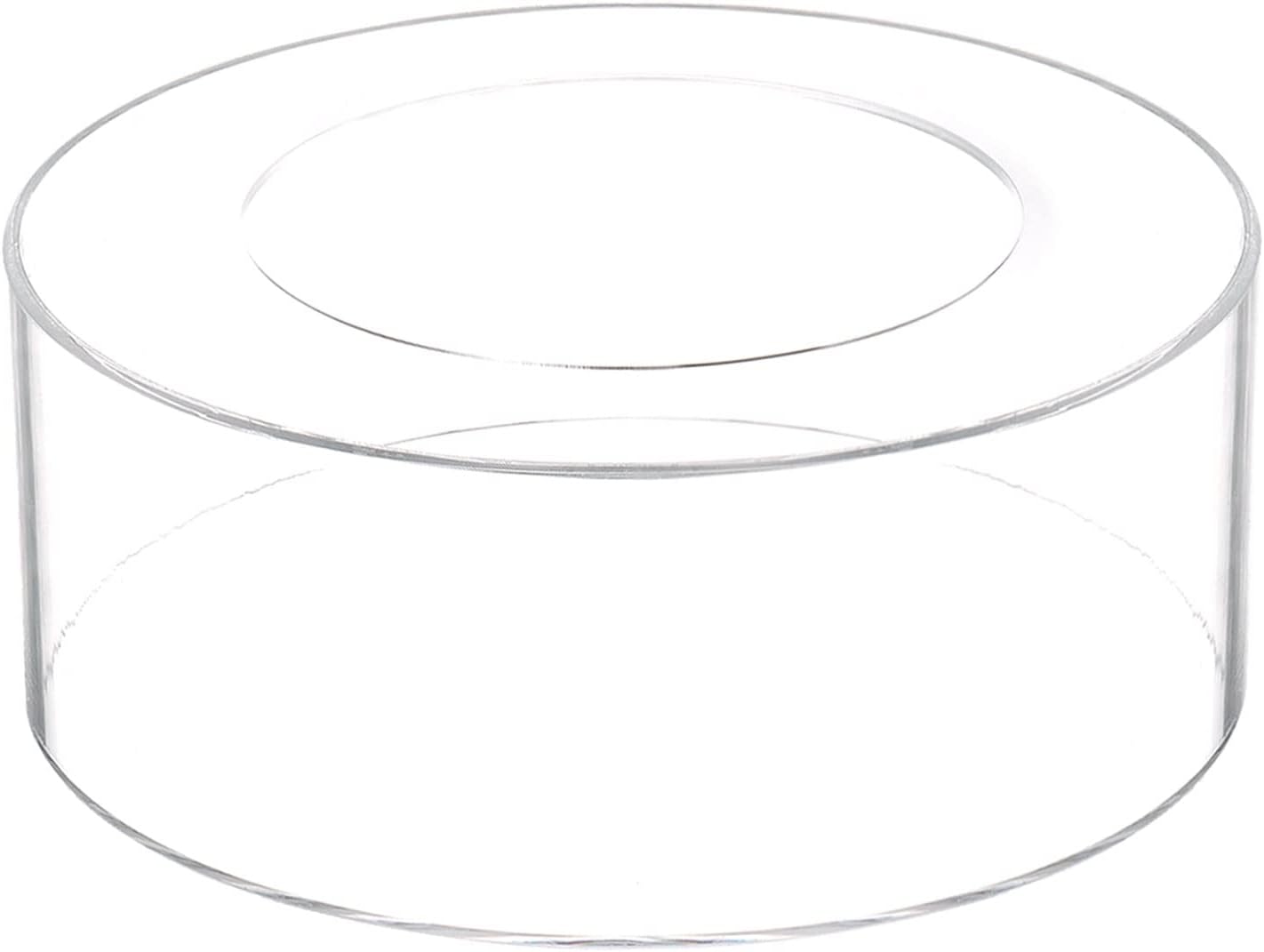 uxcell Acrylic Cake Stand, 1Set Clear Cake Riser Cake Tier, 10" D x 4" H Cake Display Stand Acrylic Display Riser for Wedding Birthday Party Decoration