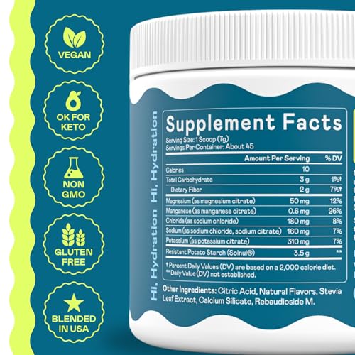 Image of Hi-Lyte Gut Health Electrolyte Powder, Daily Hydration Supplement & Crave Killer, Pineapple Coconut, 45 Servings, Low Carb, Sugar-Free, Keto & Vegan | Plus Prebiotic Fiber for Digestive Wellness