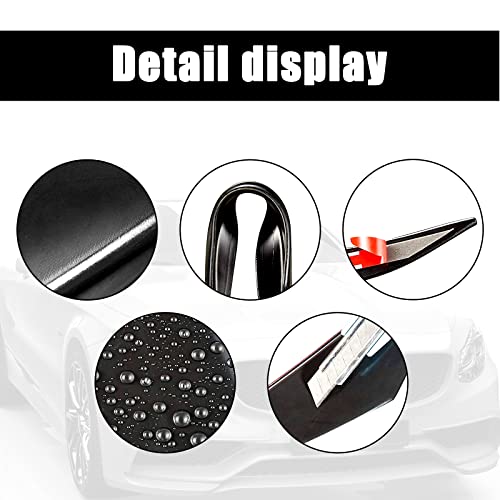 Jawmoy 6 Pcs Car Spoiler, Car Front Bumper Lip Splitter, Carbon Fiber Spoiler, Car Body Auto Anti Collision Strip Decoration, Car Sticker (Glossy Black) #TOP4