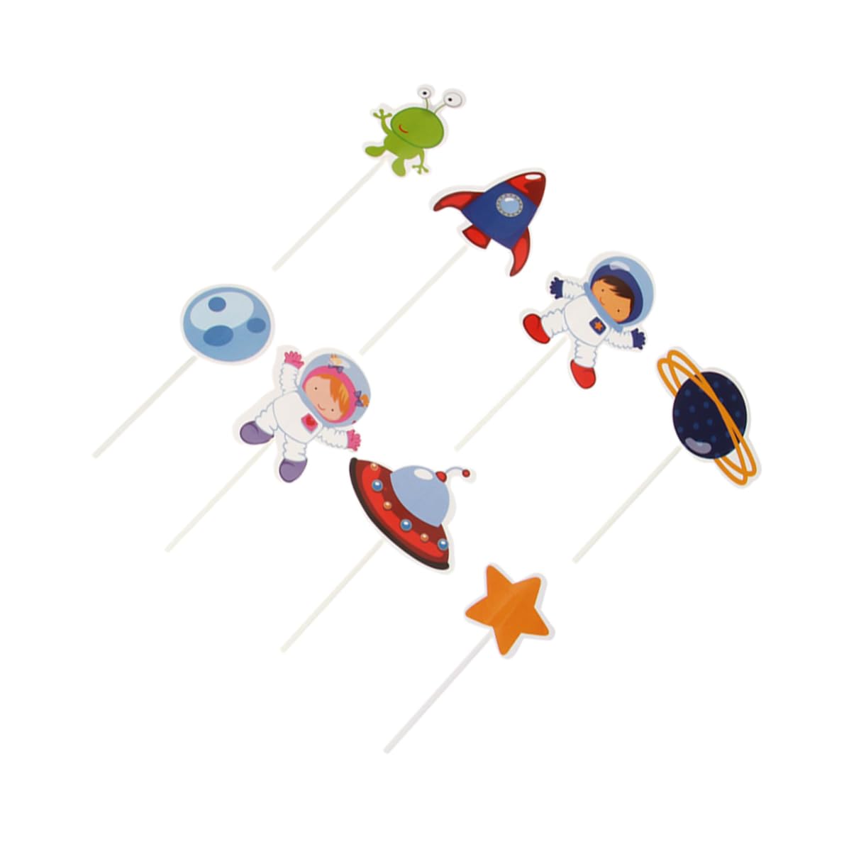 TOPBATHY 144stücke Astronauten Kuchendeko Set Teilig Kleine Weltraum-thema Cupcake Topper Für Kindergeburtstag Und Partys Sichere Und Bedruckte Dekorationen Für Kuchen Und Muffins