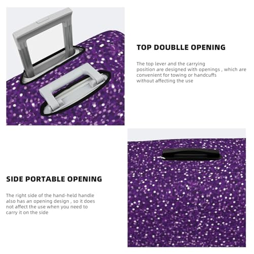 Luggage Cover Protector - Purple Dots Print Suitcase Covers for Luggage Fit 25-28 Inch Suitcase4