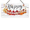 Waahome happy thanksgiving door sign 6×12 farmhouse thanksgiving door decor hanging sign for home wall or front door porch  urban country home decor