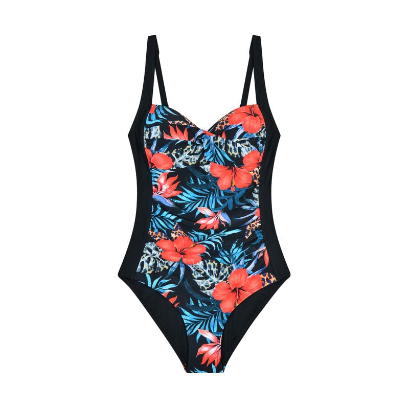 WIN.MAX Costume Intero Donna, Costume Intero con Controllo della Pancia, Costume da Bagno Taglie Forti per Donna Monokini Push-up Vintage, per Coppe da C a DD