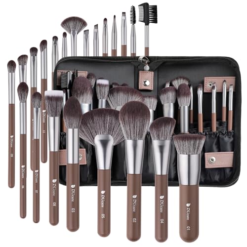 DUcare Makeup Brushes Professional with Bag 22Pcs Makeup Brush Set Premium Synthetic Kabuki Foundation Blending Brush Face Powder Blush Concealers Eye Shadows with Case