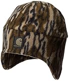 Carhartt Womens Camo Fleece 2-in-1 Beanie Hat, Mossy Oak Bottomland Camo