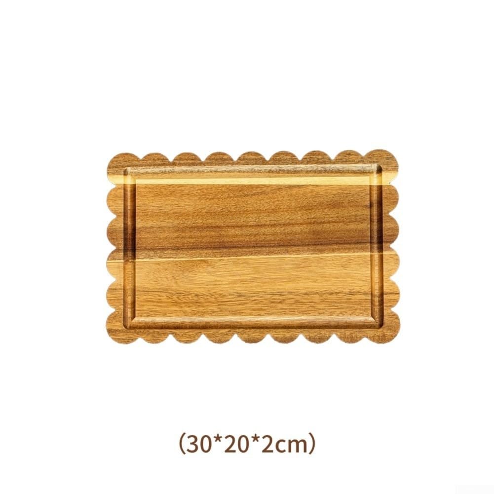Set di 3 taglieri in legno di acacia, forma irregolare
