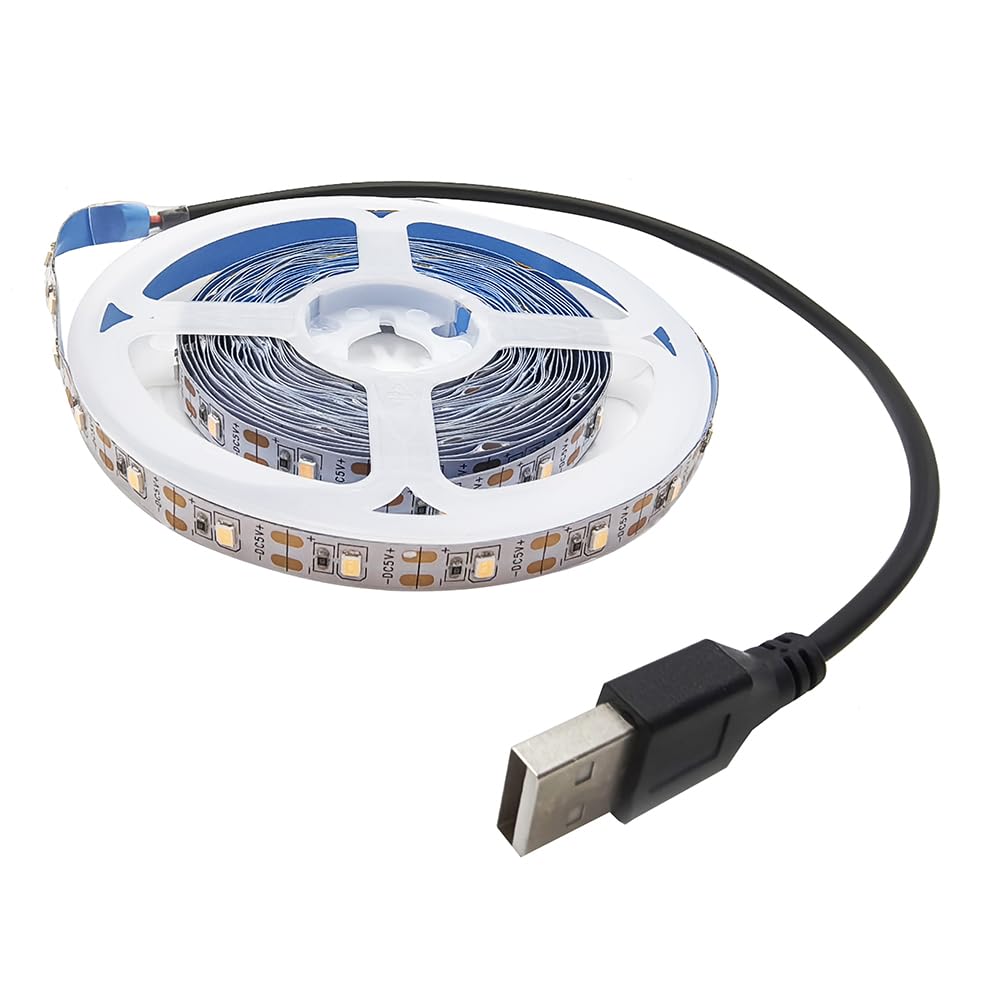Vrabocry USB LED Strip Light Pink 5V USB Powered 16.4ft/5M 300LEDs Flexible SMD2835 No-Waterproof IP20 LED Tape Lights for TV Background Lighting Tape Home Decor Lamp - Image 3