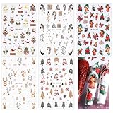JYNXOR 5 fogli Grinch Nail Stickers Natale, Vinile, Accessori per Nail Art, Adesivi per Unghie
