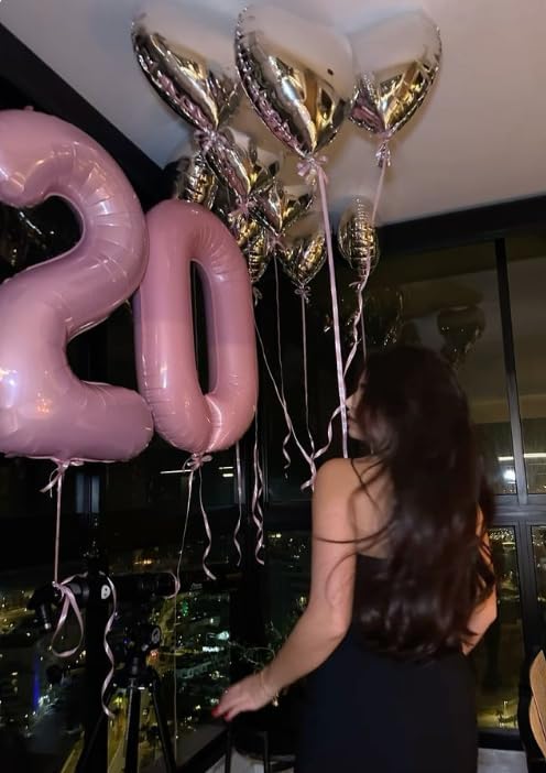 Pearlescent Pink 40 Inch Large Number 5 Birthday Balloon, Five 5th 15 25 35 50 55 Birthday Celebration Decorations, Foil 5 Mylar Helium Number 5 Balloons Girl Boy Anniversary Party Supplies - Image 7