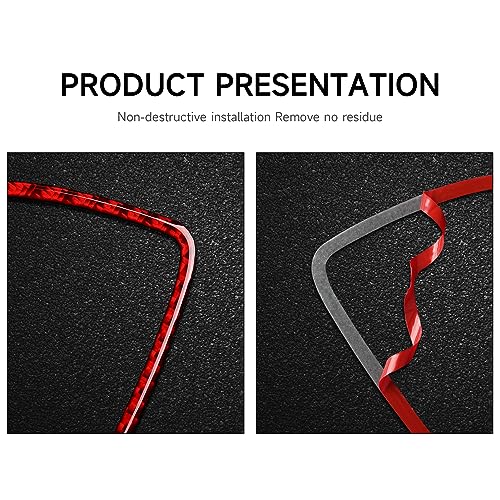 Image of Car Air Vent Outlet Cover Decals for 2011-2014 Chrysler 300 / 300C / 300S / Limited /Base Accessories Carbon Fiber Interior Stickers