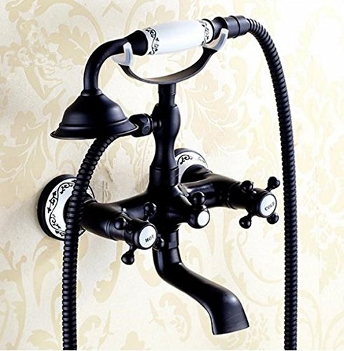Mélangeur de baignoire style vintage noir pour une ambiance spa à la maison