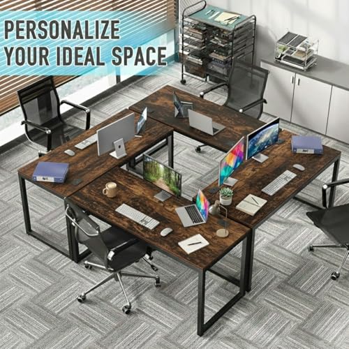 Image of TEKAVO Radix Desk Computer Table for Home Pc | Office Table for Home | Workstation, Desktop Pc Desk, Gaming, Worktable | Dark Brown Wood, Metal (120 Cm X 60 Cm X 75 Cm) - DIY