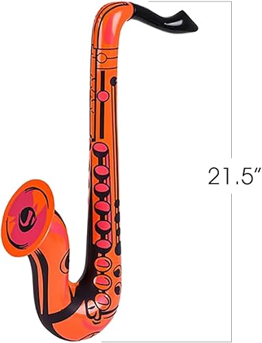 Miniatura 3 de ArtCreativity Infladores de saxofón, juego de 3, juguetes inflables de saxofón para niños, decoraciones para fiestas temáticas de música, globos de