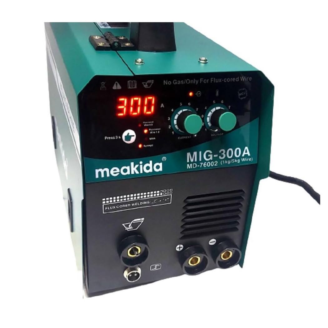 Trade Shop - Saldatrice Multifunzione Mig/MMA Filo Continuo No Gas + Elettrodo 1-5 kg 300a
