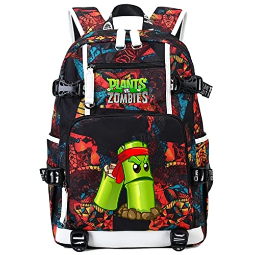 ISaikoy Anime Plants vs. Zombies Backpack Shoulder Bag Bookbag School Bag Daypack Color d5