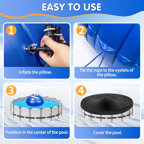 Almohadilla Inflable para Piscina 7 pies Resistente Invierno miniatura 5