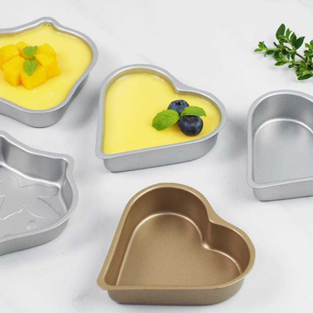 DOITOOL 2pcs Mini Cake Mold Strawberry Cake Pan Heart Baking Pan Bakeware Pan Baking Mold Cake Mold Pan