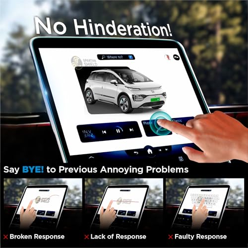 Image of Spartan Shield SCREEN GUARD For MG WINDSOR EV & EV PRO 2026 [2024 - Running] || EXCLUSIVE - ESSENCE - EXCLUSIVE PRO - ESSENCE PRO || 15.6 INCH INFOTAINMENT PROTECTOR | Anti Scratch | Water Resistant | HD Clear | High Touch Sensitivity | Windsor 2025 Car Accessories [Not Tempered Glass] (Windsor [15 inch Info] Glossy)