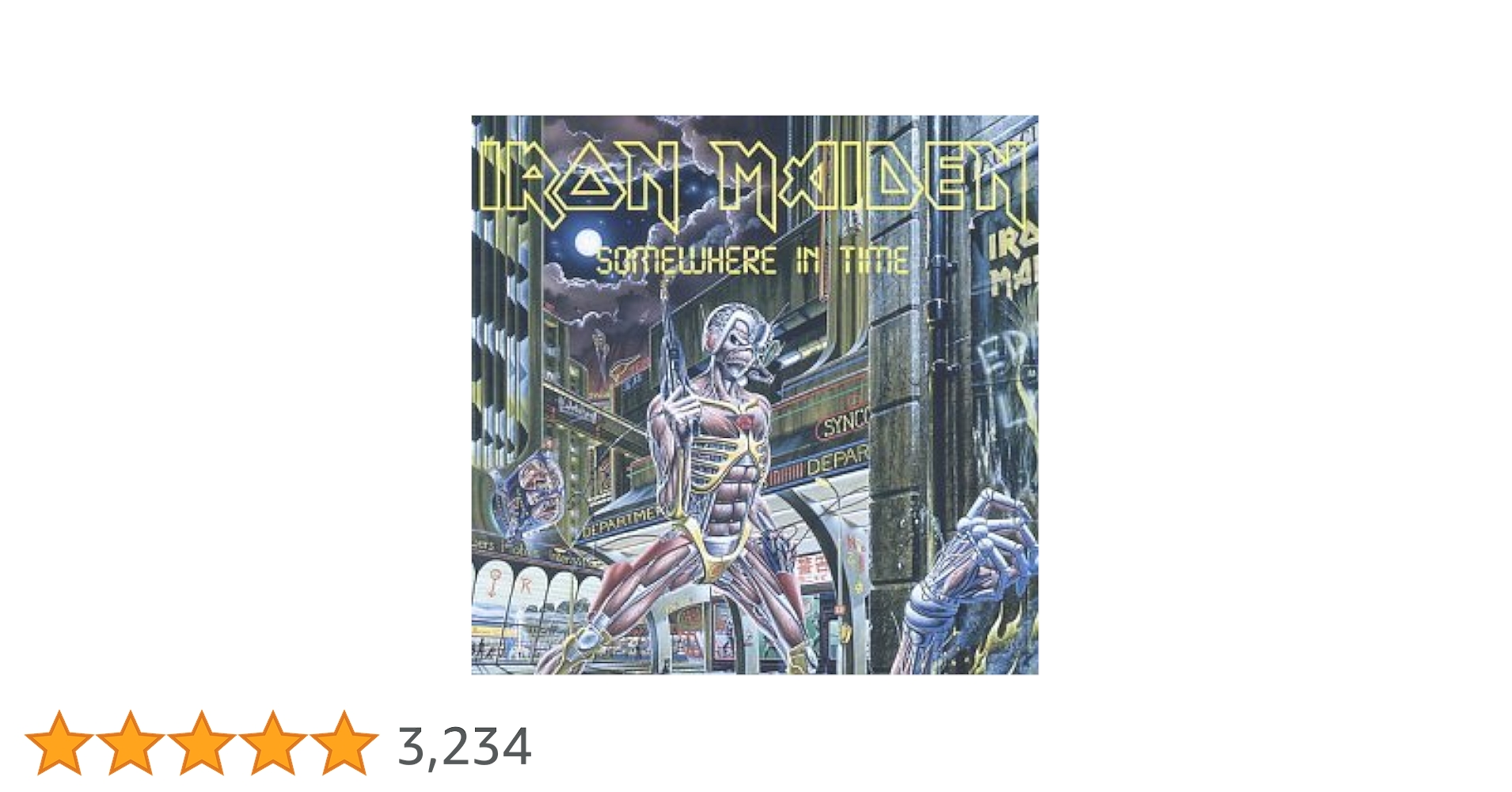 【美品！】　アイアン•メイデン／サムホエア•イン•タイム Amazon.co.jp: サムホエア・イン・タイム: ミュージック