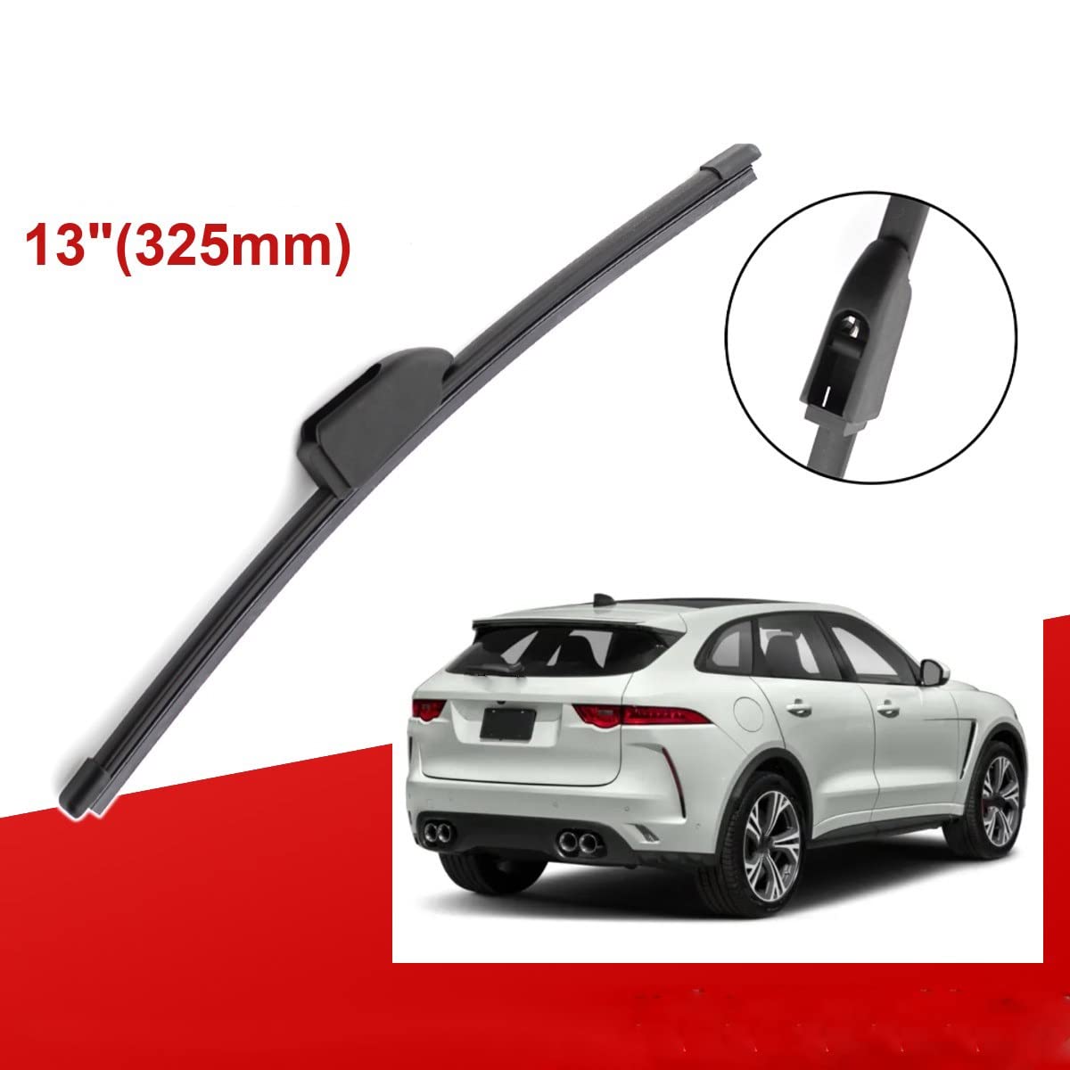 Essuie-glace Arrière 13 Pouces Pour Jaguar E-Pace 2017-2020 - Balai Pare-brise Arrière - Remplacement Direct