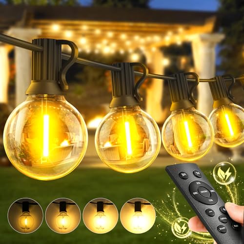 Garden Outdoor Lights Mains Powered - 100ft 30M Festoon Light String LED