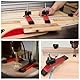 SWAWIS 2 Stück Rot Niederhalter T-Track, T Nut Schiene Splint, Aluminiumlegierung T-Track Halteklammer Set, Schienenklemm Schnellspannklemmen für Werkzeug zur Holzbearbeitung