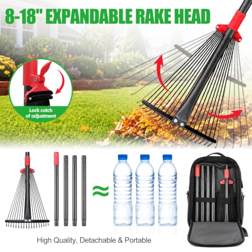 Rastrillo metálico ajustable para hojas de 91 pulgadas miniatura 4