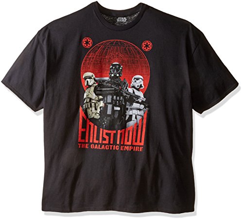T-shirt Star Wars Rogue One pour homme style Enlist Now noir