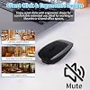 Mini Bluetooth Wireless Mouse with TF Card Reader, Rechargeable, Silent Click, Portable for Laptop, PC, Travel, Office & Home Use (Grey)