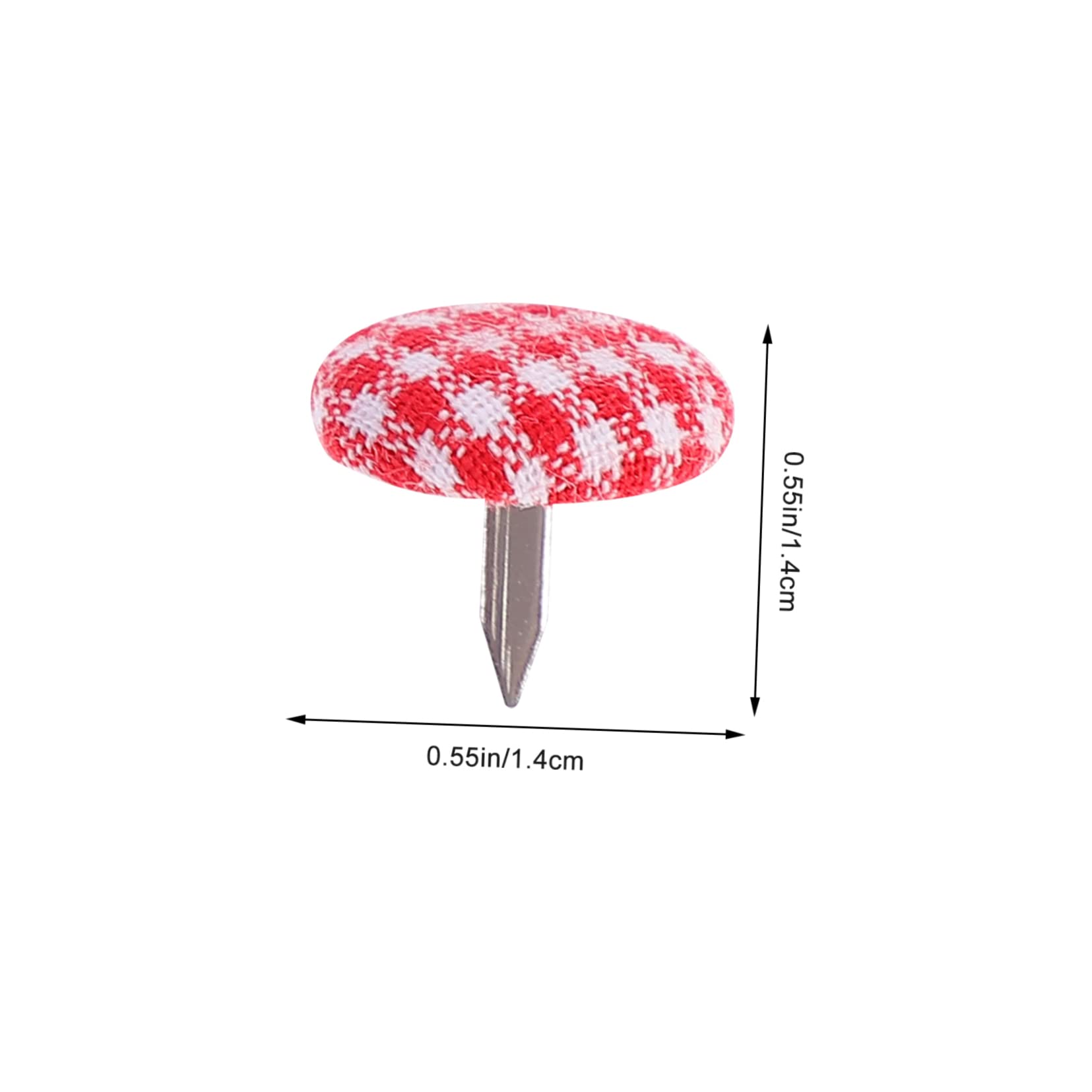 HOODANCOS 50pcs Accessories Studs Nail Small Fabric Pegs Brads for Crafting Feet Rivets Mini Legged Materials Iron Red