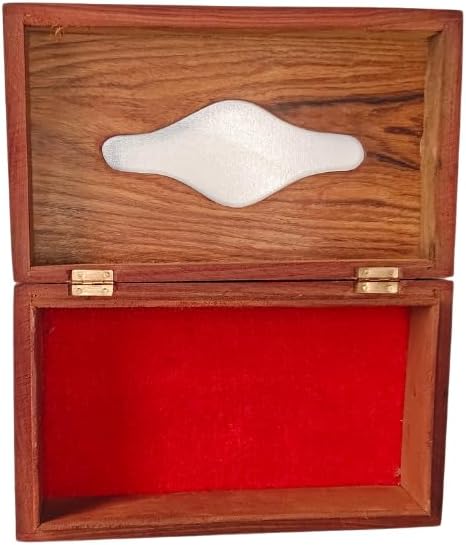 Handmade Wooden Tissue Paper Box, Tissue Holder Stand for Car, Table, Desk, Resturant, Cafe, Home and Office, Napkin Holder- Acacia Wood