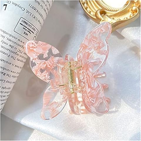 Bapao Haarspangen Süße Fee Schmetterling Form Haar Krallen Klammern Marmor Leoparden Druck Haarklammern Frauen Acryl Haarnadeln Barrettes Haarschmuck Geschenk Cover