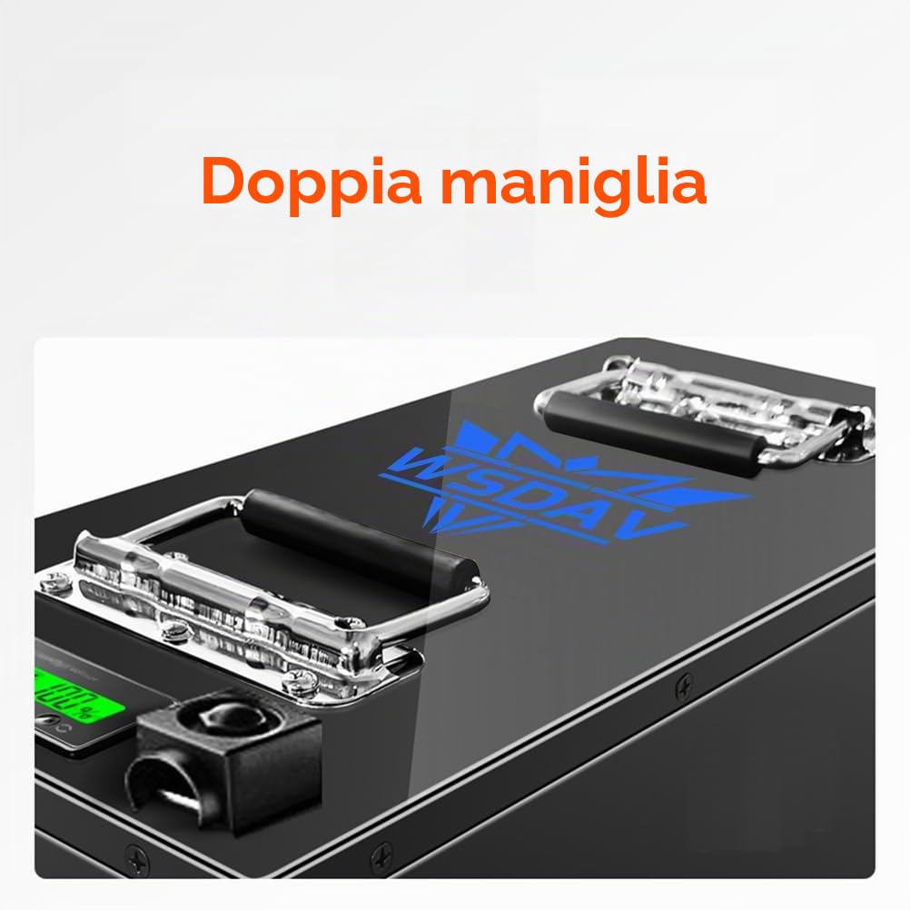 Batteria al Litio Ferro fosfato 12V 24V Batteria LiFePO4 50AH 100AH ​​150AH 200AH 300AH per Motore 0-3600W con BMS