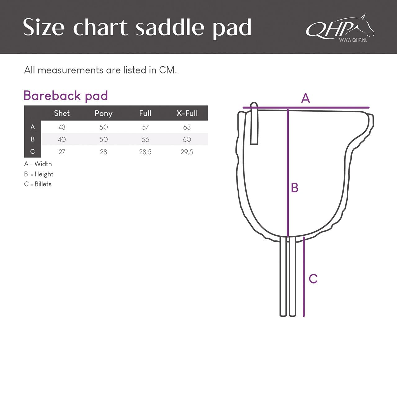 Bareback Pad (sella per monta naturale) (FULL, Fucsia)