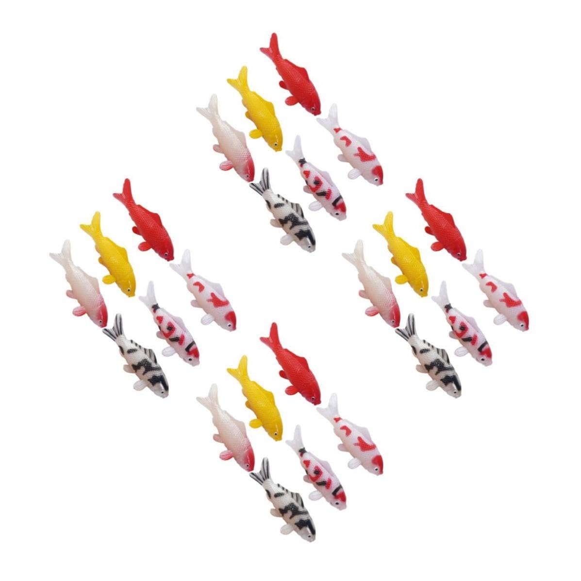Operitacx 24 Stück Realistische Künstliche Koi Fischfigur aus PVC für